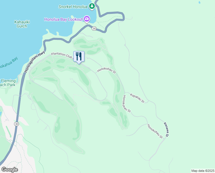 map of restaurants, bars, coffee shops, grocery stores, and more near 217 Plantation Club Drive in Lahaina