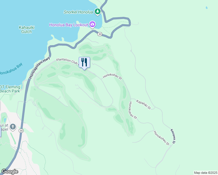 map of restaurants, bars, coffee shops, grocery stores, and more near 217 Plantation Club Drive in Lahaina