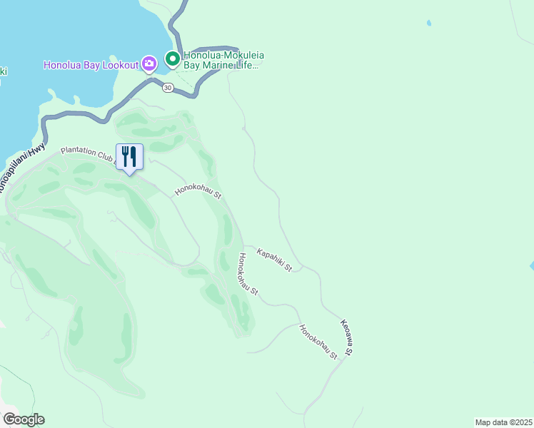 map of restaurants, bars, coffee shops, grocery stores, and more near 85 Keoawa Street in Lahaina