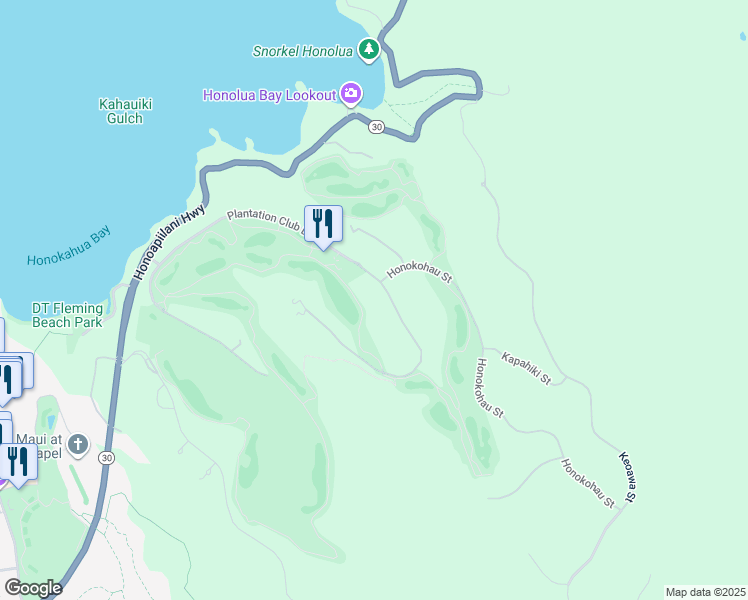 map of restaurants, bars, coffee shops, grocery stores, and more near 214 Plantation Club Drive in Lahaina