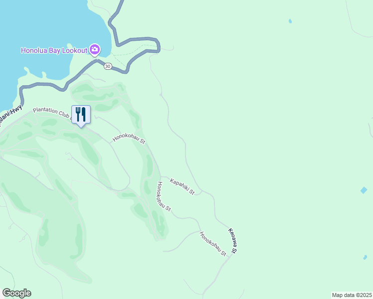 map of restaurants, bars, coffee shops, grocery stores, and more near 85 Keoawa Street in Lahaina
