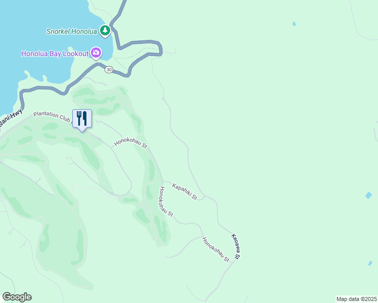 map of restaurants, bars, coffee shops, grocery stores, and more near 89 Keoawa Street in Lahaina