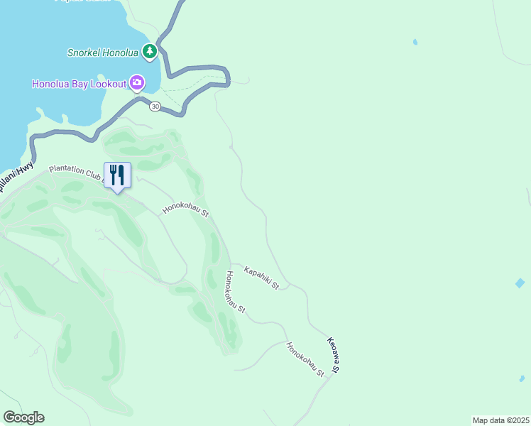 map of restaurants, bars, coffee shops, grocery stores, and more near 101 Keoawa Street in Lahaina