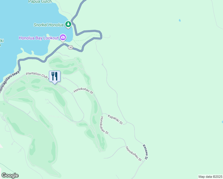 map of restaurants, bars, coffee shops, grocery stores, and more near 83 Keoawa Street in Lahaina