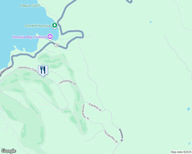 map of restaurants, bars, coffee shops, grocery stores, and more near 98 Keoawa Street in Lahaina