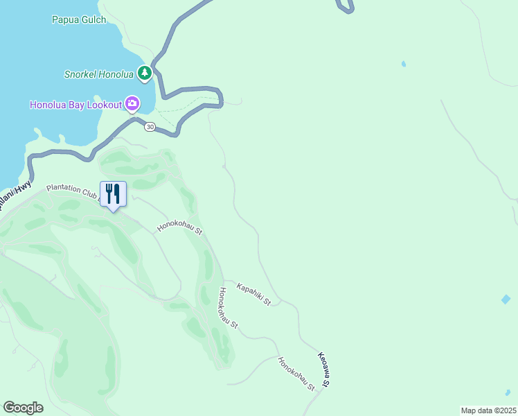 map of restaurants, bars, coffee shops, grocery stores, and more near 94 Keoawa Street in Lahaina