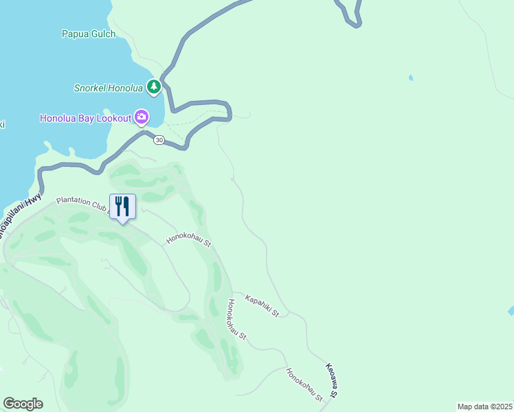 map of restaurants, bars, coffee shops, grocery stores, and more near 98 Keoawa Street in Lahaina