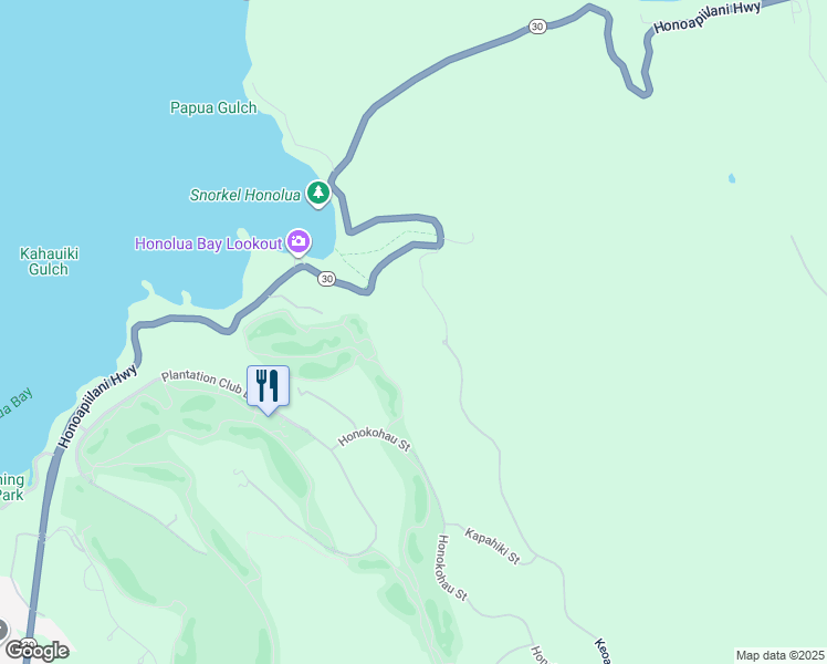 map of restaurants, bars, coffee shops, grocery stores, and more near 109 Keoawa Street in Lahaina