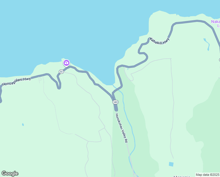 map of restaurants, bars, coffee shops, grocery stores, and more near 0 Honokohau Valley Road in Wailuku