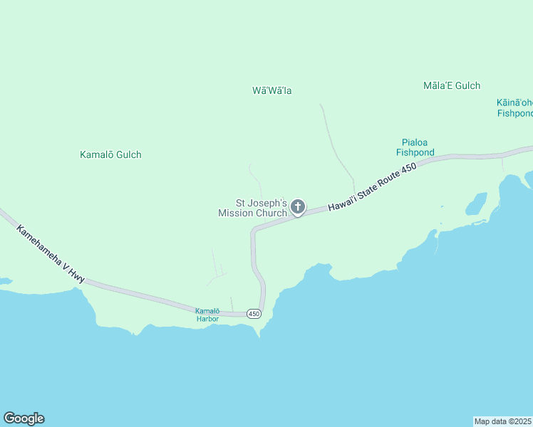 map of restaurants, bars, coffee shops, grocery stores, and more near 351 Hawaii 450 in Kaunakakai