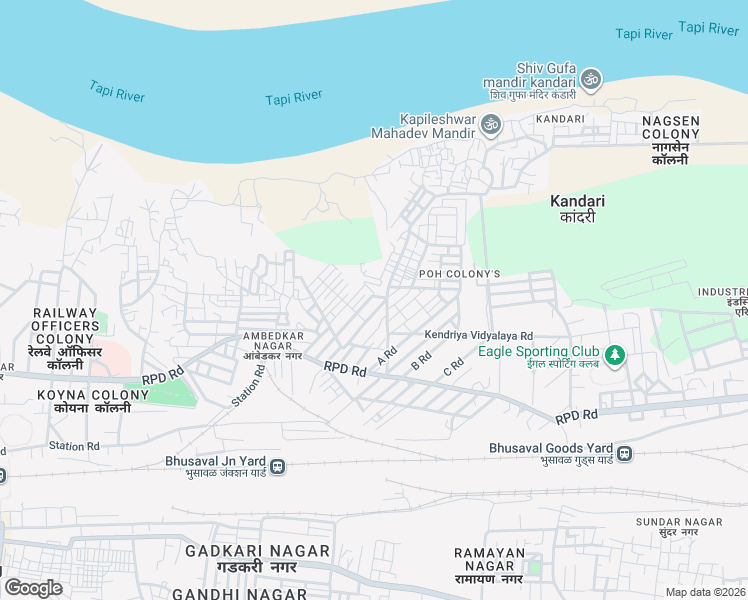 map of restaurants, bars, coffee shops, grocery stores, and more near in Bhusawal