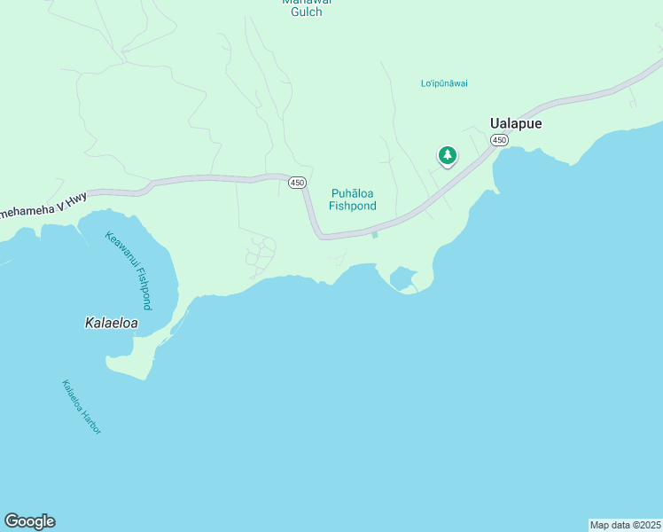 map of restaurants, bars, coffee shops, grocery stores, and more near 7100 Kamehameha V Highway in Kaunakakai