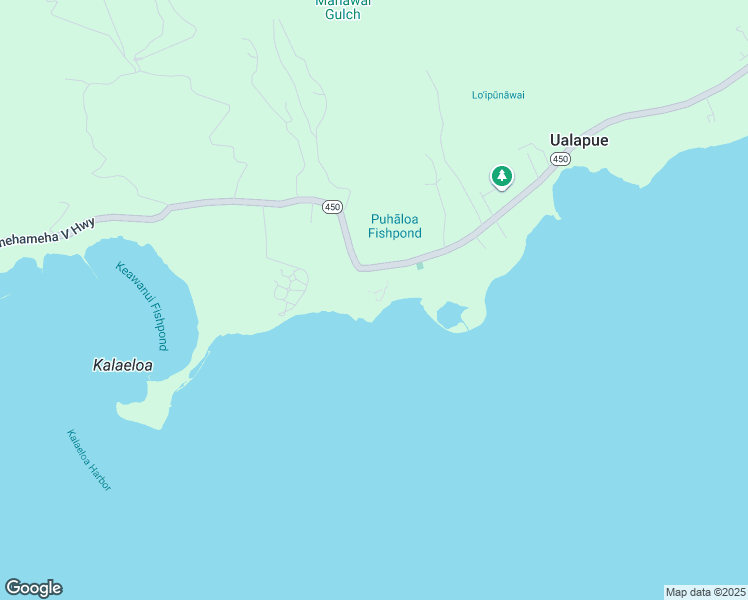 map of restaurants, bars, coffee shops, grocery stores, and more near 7142 Kamehameha V Highway in Kaunakakai