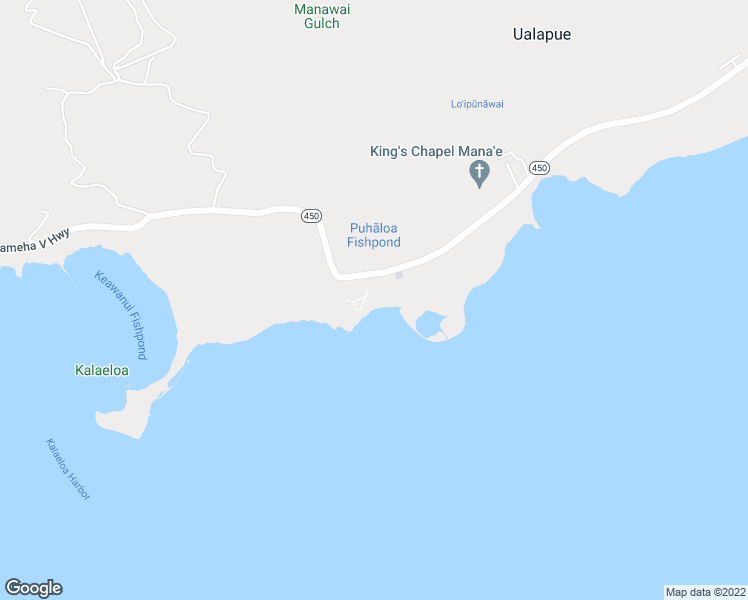 map of restaurants, bars, coffee shops, grocery stores, and more near 7100 Kamehameha V Highway in Kaunakakai