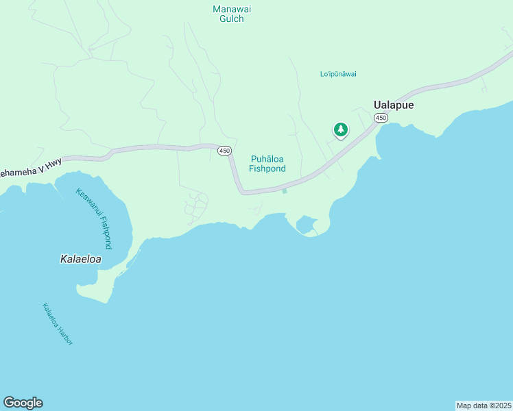 map of restaurants, bars, coffee shops, grocery stores, and more near 7100 Kamehameha V Highway in Kaunakakai