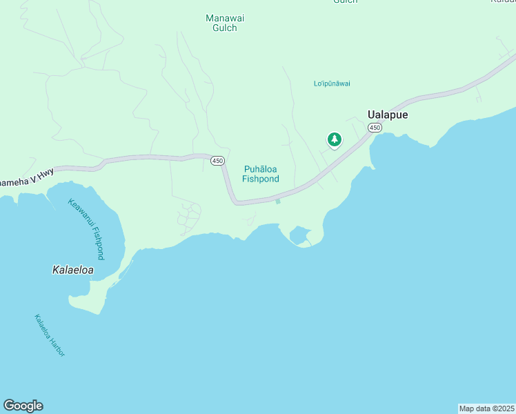 map of restaurants, bars, coffee shops, grocery stores, and more near 7100 Kamehameha V Highway in Kaunakakai
