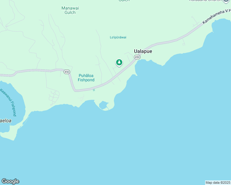 map of restaurants, bars, coffee shops, grocery stores, and more near 7220 Kamehameha V Highway in Kaunakakai