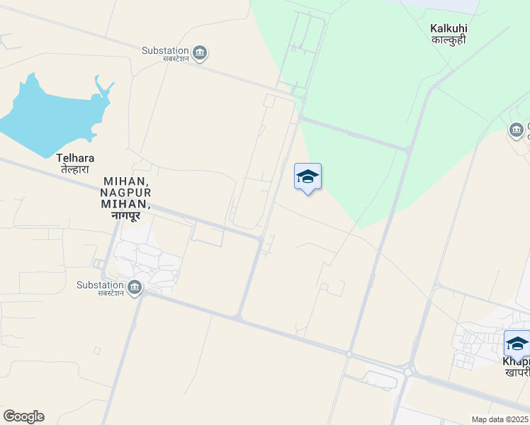 map of restaurants, bars, coffee shops, grocery stores, and more near 24 Mtr ODR Road in Nagpur division
