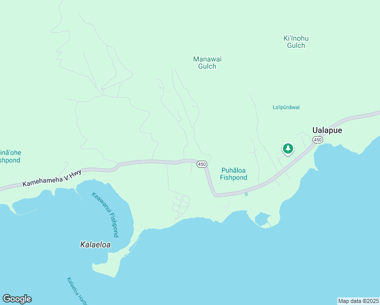 map of restaurants, bars, coffee shops, grocery stores, and more near 6939 Kamehameha V Highway in Kaunakakai