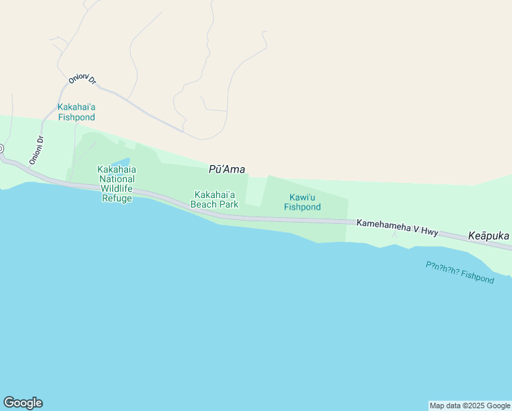 map of restaurants, bars, coffee shops, grocery stores, and more near 0 Kamehameha V Highway in Kaunakakai