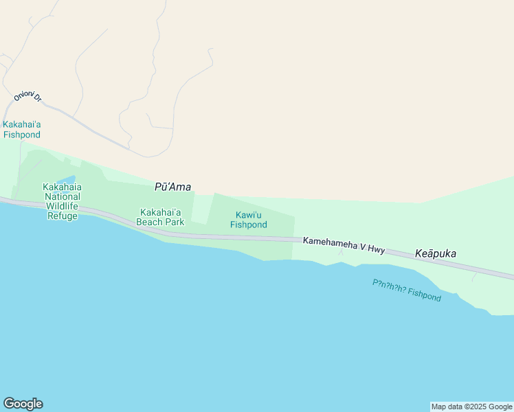 map of restaurants, bars, coffee shops, grocery stores, and more near 10-001 Kamehameha V Highway in Kaunakakai
