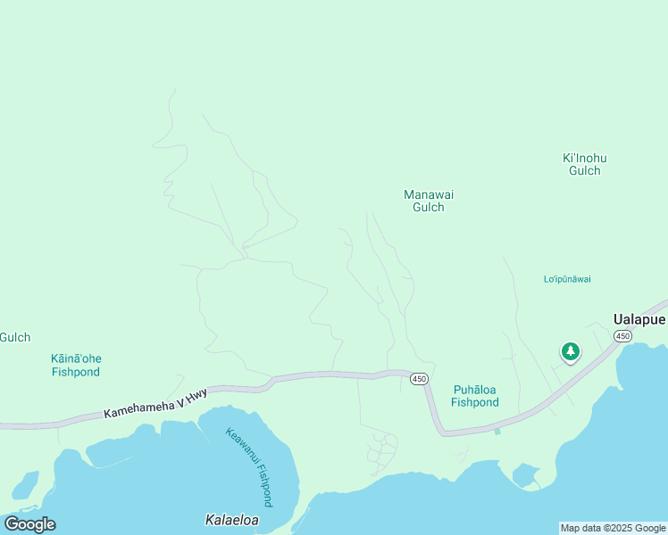 map of restaurants, bars, coffee shops, grocery stores, and more near 6925 Kamehameha V Highway in Kaunakakai