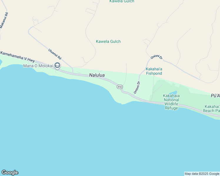 map of restaurants, bars, coffee shops, grocery stores, and more near 2904 Kamehameha V Highway in Kaunakakai