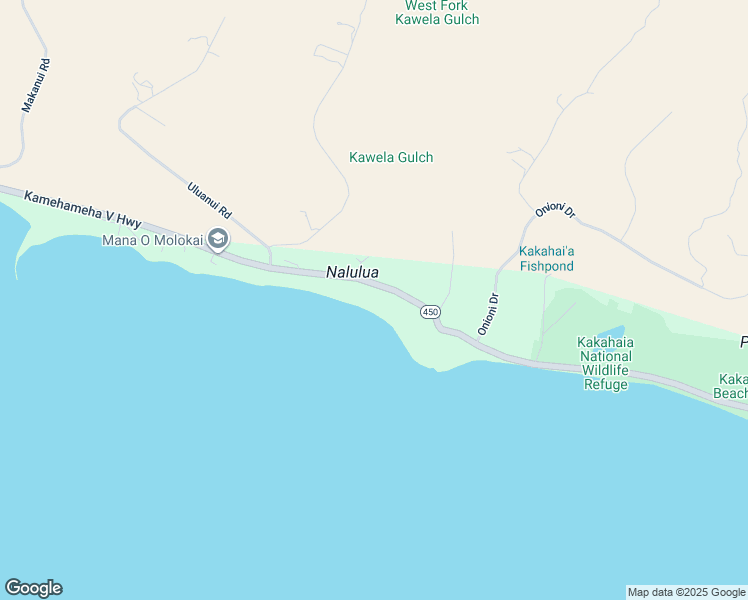 map of restaurants, bars, coffee shops, grocery stores, and more near 2902 Kamehameha V Highway in Kaunakakai