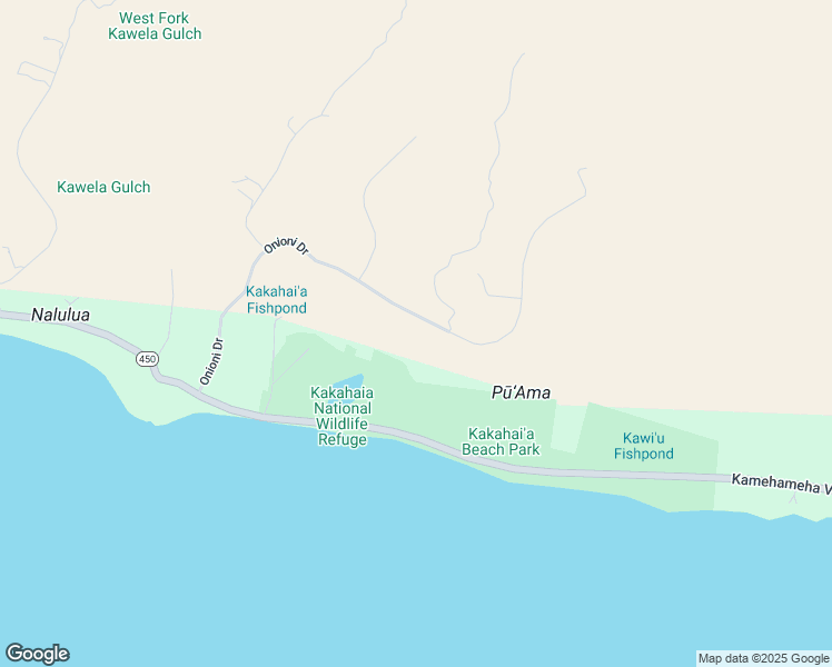 map of restaurants, bars, coffee shops, grocery stores, and more near 464 Onioni Drive in Kaunakakai
