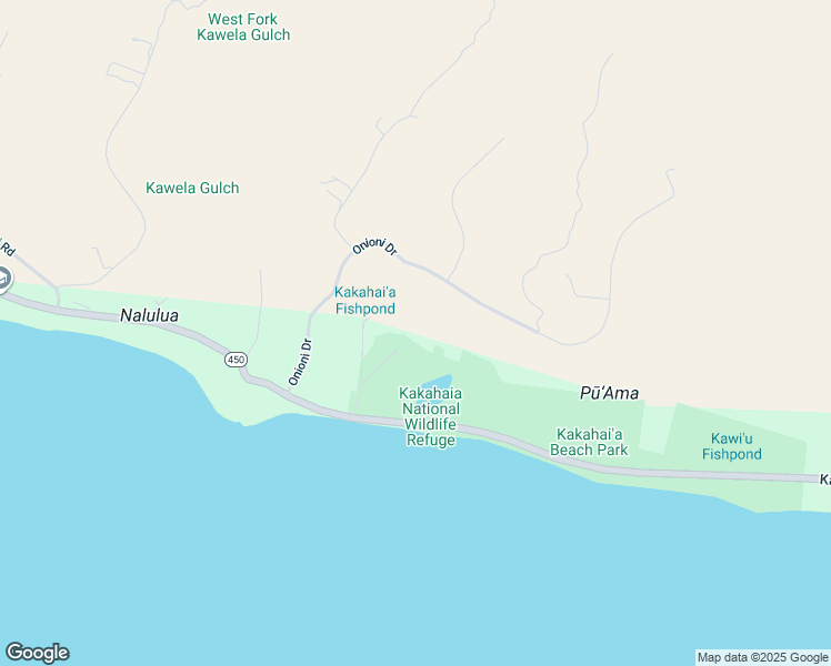 map of restaurants, bars, coffee shops, grocery stores, and more near 3131 Kamehameha V Highway in Kaunakakai
