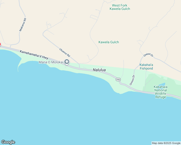 map of restaurants, bars, coffee shops, grocery stores, and more near 2756 Kamehameha V Highway in Kaunakakai