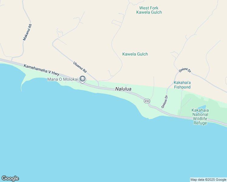 map of restaurants, bars, coffee shops, grocery stores, and more near 0 Kamehameha V Highway in Kaunakakai