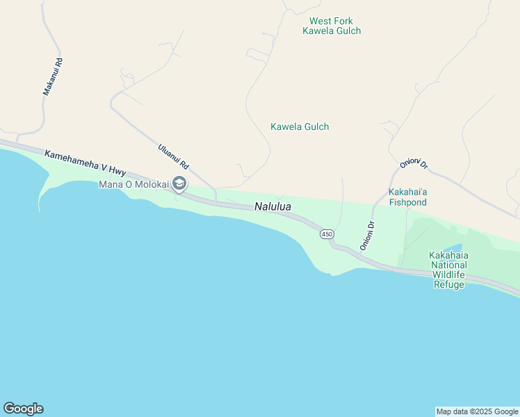 map of restaurants, bars, coffee shops, grocery stores, and more near 7142 Kamehameha V Highway in Kaunakakai