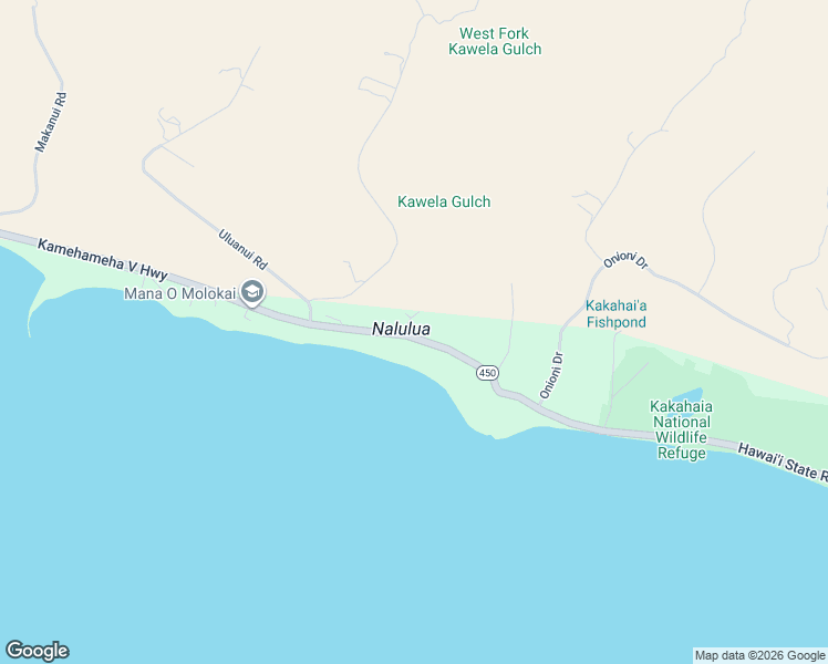 map of restaurants, bars, coffee shops, grocery stores, and more near 23 Kamakana Place in Kaunakakai