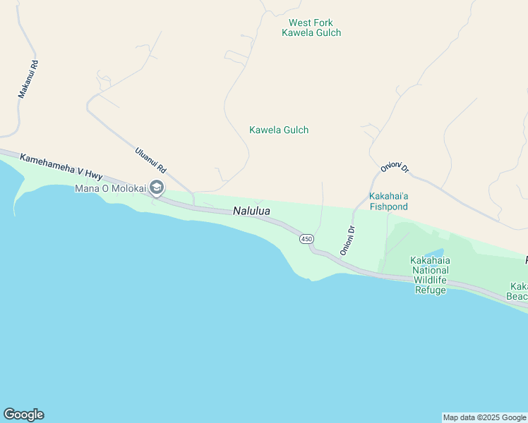 map of restaurants, bars, coffee shops, grocery stores, and more near 60 Kawela Way in Kaunakakai