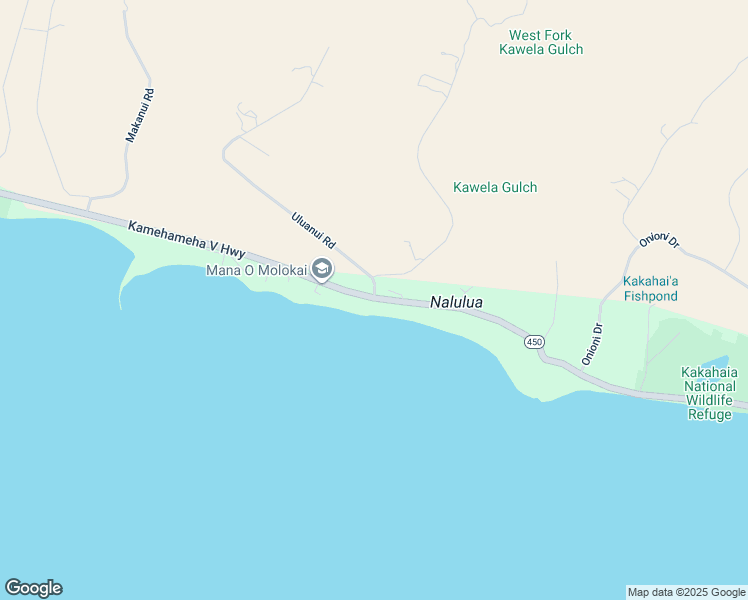 map of restaurants, bars, coffee shops, grocery stores, and more near 2655 Kamehameha V Hwy in Kaunakakai
