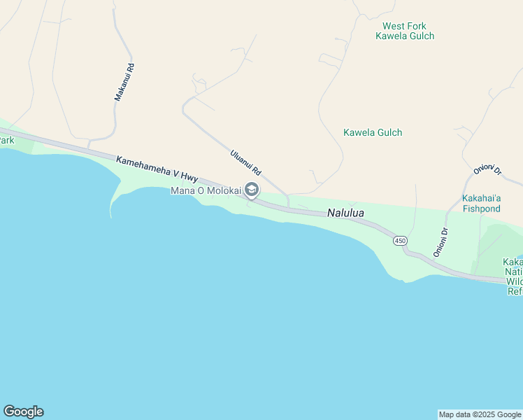 map of restaurants, bars, coffee shops, grocery stores, and more near 2655 Kamehameha V Highway in Kaunakakai