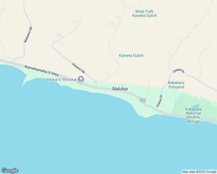 map of restaurants, bars, coffee shops, grocery stores, and more near 0 Kamehameha V Highway in Kaunakakai
