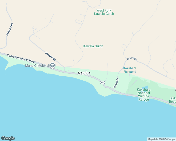 map of restaurants, bars, coffee shops, grocery stores, and more near 34 Kamakana Place in Kaunakakai
