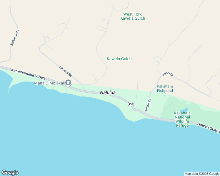 map of restaurants, bars, coffee shops, grocery stores, and more near 27 Kamakana Place in Kaunakakai