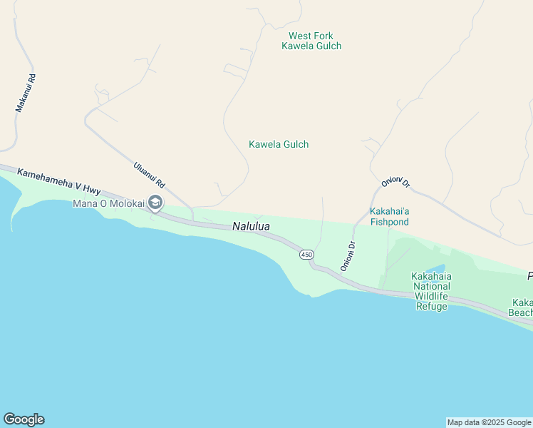 map of restaurants, bars, coffee shops, grocery stores, and more near 42 Kamakana Place in Kaunakakai