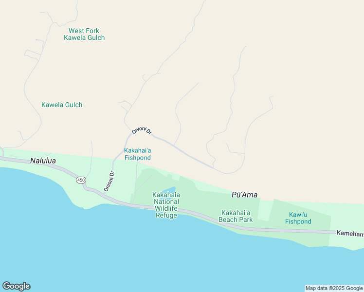 map of restaurants, bars, coffee shops, grocery stores, and more near 46 Waiokama Place in Kaunakakai