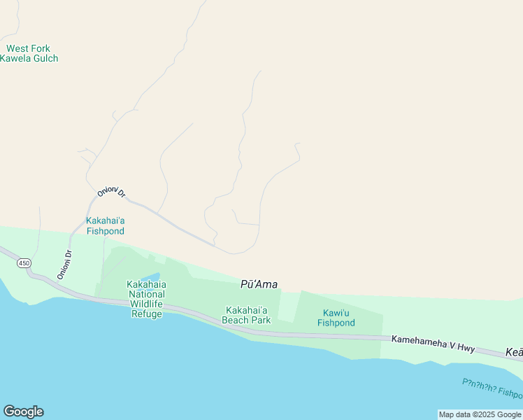 map of restaurants, bars, coffee shops, grocery stores, and more near 689 Onioni Drive in Kaunakakai