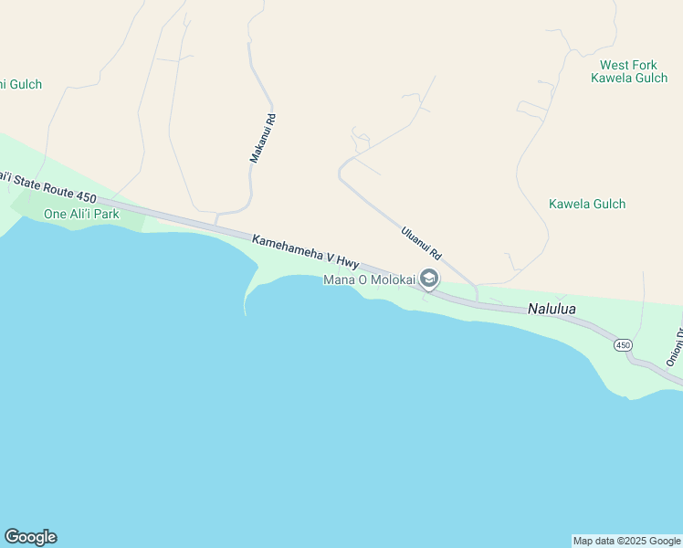 map of restaurants, bars, coffee shops, grocery stores, and more near 2464 Kamehameha V Highway in Kaunakakai