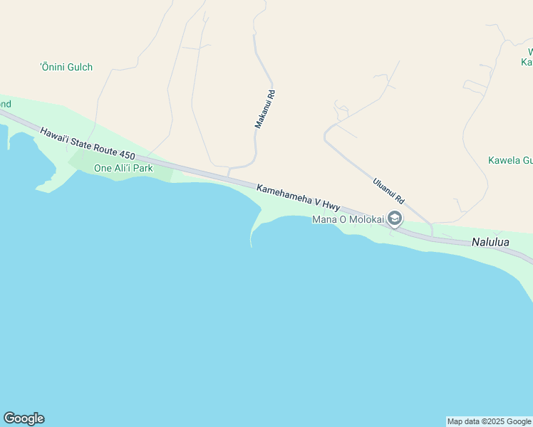 map of restaurants, bars, coffee shops, grocery stores, and more near 2366 Kamehameha V Highway in Kaunakakai