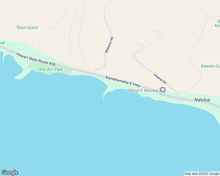 map of restaurants, bars, coffee shops, grocery stores, and more near 2366 Kamehameha V Highway in Kaunakakai