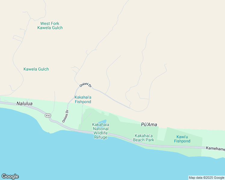 map of restaurants, bars, coffee shops, grocery stores, and more near 361 Onioni Drive in Kaunakakai