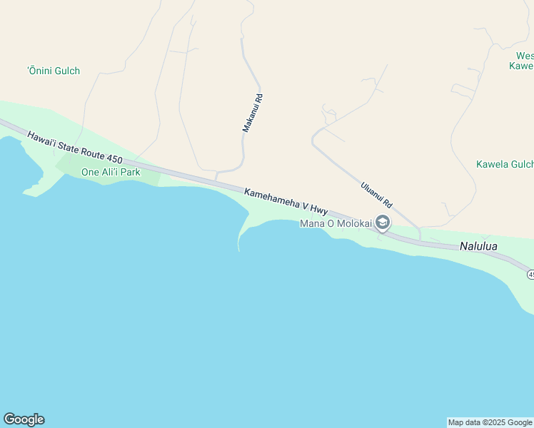 map of restaurants, bars, coffee shops, grocery stores, and more near 2376 Kamehameha V Highway in Kaunakakai