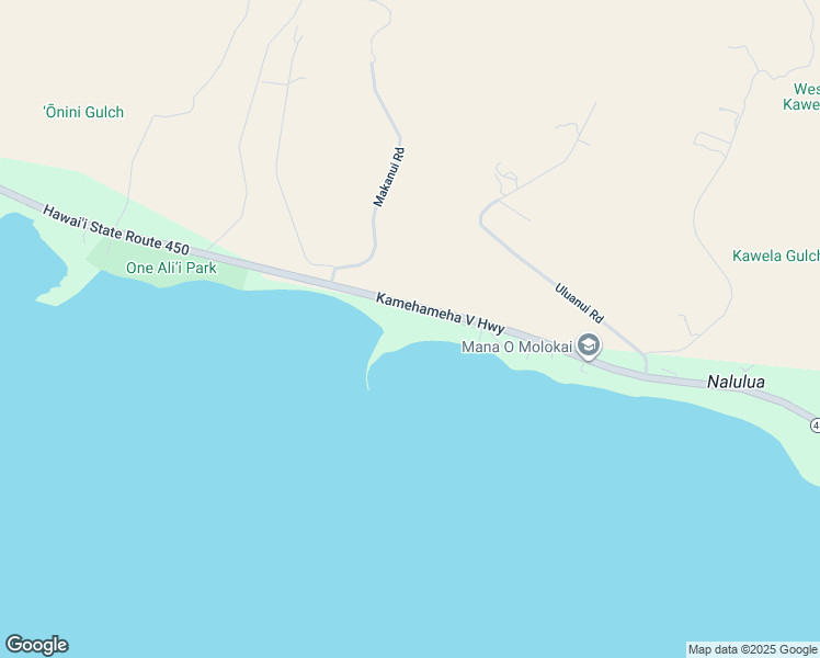 map of restaurants, bars, coffee shops, grocery stores, and more near 2376 Kamehameha V Highway in Kaunakakai