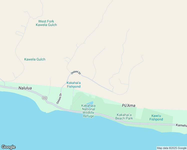 map of restaurants, bars, coffee shops, grocery stores, and more near 361 Onioni Drive in Kaunakakai